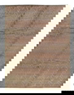 Gray Modern Tibetan 9' x 12': Gray Modern Tibetan 9' x 12' - New, Modern, Hand-Knotted, Lamb's Wool, 300 -23795- 862.This item is part of our fine auction collection which includes many fine home accessories including antique rugs
