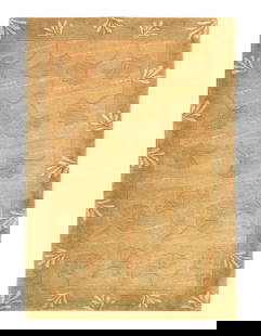 Fine Hand Knotted Modern Rug 4' X 6': Fine Hand Knotted Modern Rug 4' X 6' - New, Modern, Hand-Knotted, Lamb's Wool, 300 -24590- 862.This item is part of our fine auction collection which includes many fine home accessories including anti