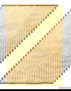 Fine Hand Knotted Pure silk Modern rug 5'5'' X 8': Fine Hand Knotted Pure silk Modern rug 5'5'' X 8' - New, Modern, Hand-Knotted, V. Silk, 300 -37183- 862.This item is part of our fine auction collection which includes many fine home accessories inclu