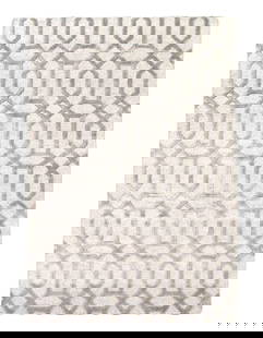 Gray Color Hand Knotted Modern rug 6' X 9': Gray Color Hand Knotted Modern rug 6' X 9' - New, Modern, Hand-Knotted, Wool & Silk, 300 -D08281- 862.This item is part of our fine auction collection which includes many fine home accessories includi