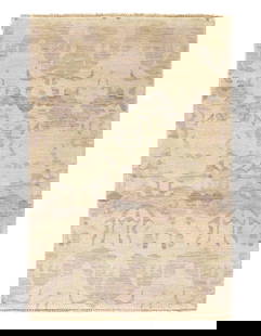 Fine Hand Knotted Modern Rug 4' X 6': Fine Hand Knotted Modern Rug 4' X 6' - New, Modern, Hand-Knotted, Lamb's Wool, 300 -D12437- 862.This item is part of our fine auction collection which includes many fine home accessories including ant