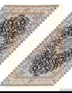 Fine Habibian Nain Silk & Wool 6L  5'5" X 8'4": Fine Habibian Nain Silk & Wool 6L 5'5" X 8'4" - New, Nain, Hand-Knotted, Wool & Silk, 300 -D08669- 862.This item is part of our fine auction collection which includes many fine home accessories includ
