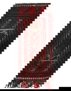 Vintage Persian Hand Knotted Shiraz saddle bag 2'1'' X 4'1'': Vintage Persian Hand Knotted Shiraz saddle bag 2'1'' X 4'1'' - Circa 1950, Shiraz, Hand-Knotted, Lamb's Wool, 300 -D03173- 862.This item is part of our fine auction collection which includes many fine