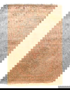 Antique Kashmir A. Silk Hand-Knotted Rug 4'1"x 6': Antique Kashmir A. Silk Hand-Knotted Rug 4'1"x 6' - CIRCA 1960, Tabriz, Hand-Knotted, Pure Silk, 300 -D12210- 862.This item is part of our fine auction collection which includes many fine home accesso