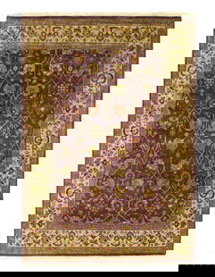 Lavander Persian Tabriz Design 5' X 7': Lavander Persian Tabriz Design 5' X 7' - New, Tabriz, Hand-Knotted, Lamb's Wool, 300 -D04560- 862.This item is part of our fine auction collection which includes many fine home accessories including a