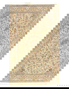 Persian nain Silk & Wool Pile Rug 6'9'' X 11': Persian nain Silk & Wool Pile Rug 6'9'' X 11' - New, Traditional, Hand-Knotted, Wool & Silk, 300 -D03081- 862.This item is part of our fine auction collection which includes many fine home accessories