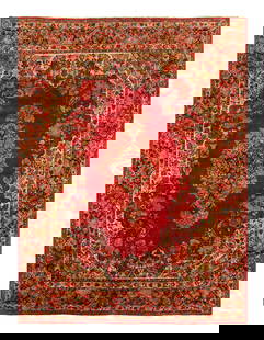 Red Antique Persian Sarouk  10' X 14': Red Antique Persian Sarouk 10' X 14' - Circa 1920, Traditional, Hand-Knotted, Wool, 300 -D03092- 862.This item is part of our fine auction collection which includes many fine home accessories includin