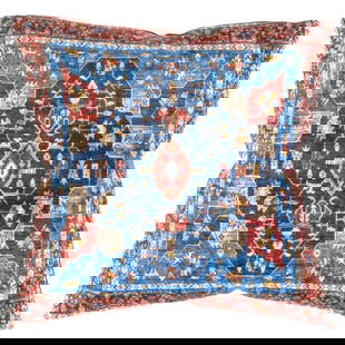 Pasargad velvet Throw Pillow 16'' X 16'': Pasargad velvet Throw Pillow 16'' X 16'' - New, Serapi, Hand-made, Velvet Silk, 300 -TIR M319- 862.This item is part of our fine auction collection which includes many fine home accessories including
