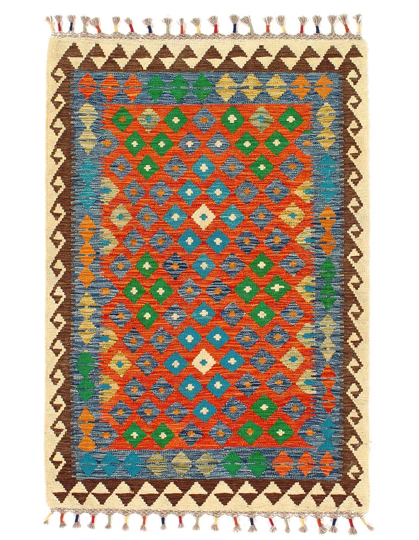 Pasargad Caucasian Tribal Style Flat Weave kilim 3'3"X 5': Pasargad Caucasian Tribal Style Flat Weave kilim 3'3"X 5' - NEW, Karaja, Flatweave, Lamb's Wool, 300 -D09900- 862.This item is part of our fine auction collection which includes many fine home accesso