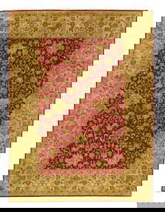 Red Color Fine Hand Knotted Tabriz Design Rug 8'9'' X 11'11'': Red Color Fine Hand Knotted Tabriz Design Rug 8'9'' X 11'11'' - New, Tabriz, Hand-Knotted, Lamb's Wool, 300 -28327- 862.This item is part of our fine auction collection which includes many fine home a