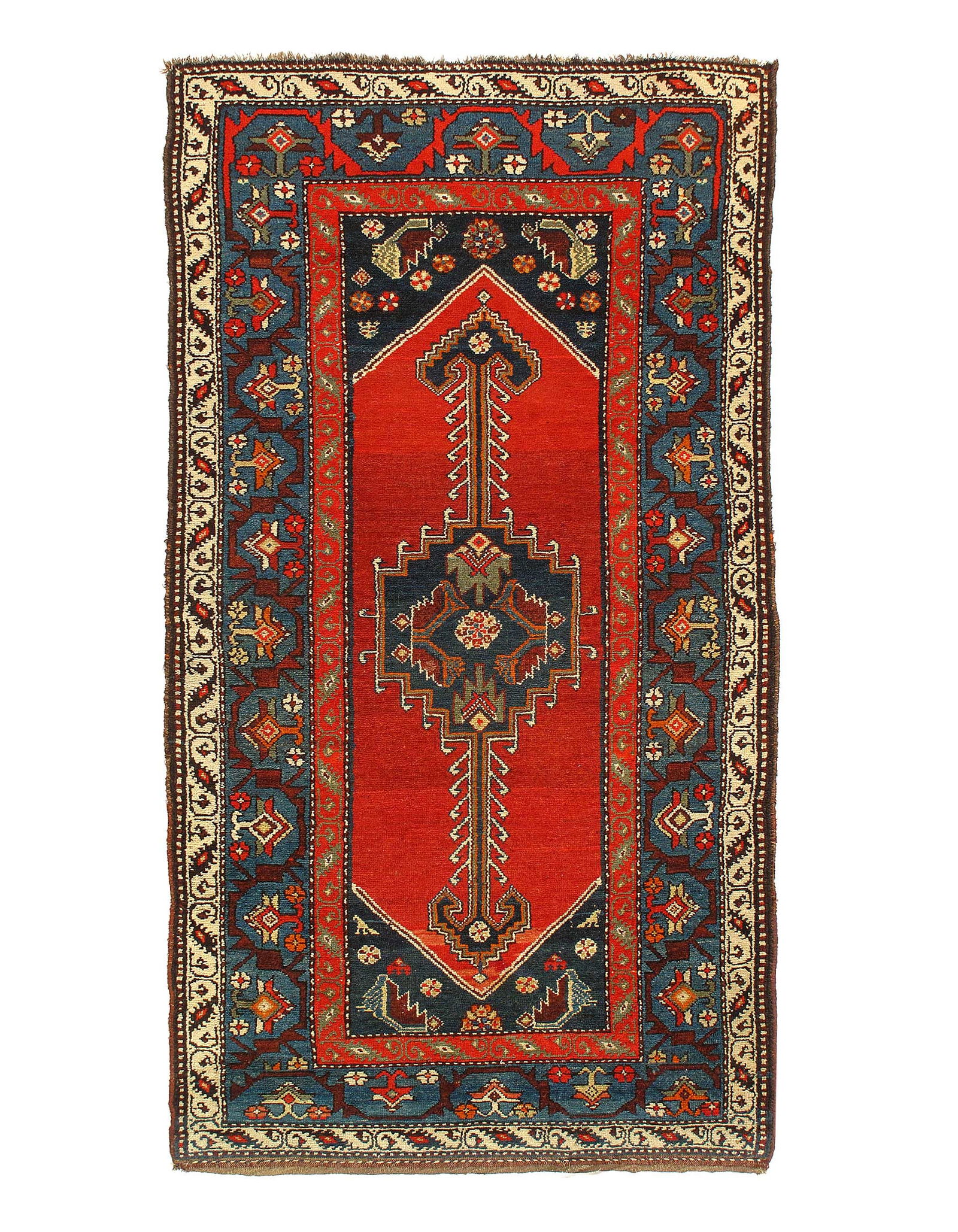 Red Color Persian Antique NW Rug 3'6'' X 6'8'': Red Color Persian Antique NW Rug 3'6'' X 6'8'' - , NorthWest, Hand-Knotted, Lamb's Wool, 300 -D11683- 862.This item is part of our fine auction collection which includes many fine home accessories inc