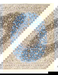 Persian Nain Silk & Wool Rug - 10'2" x 13'3": Persian Nain Silk & Wool Rug - 10'2" x 13'3" - New, Nain, Hand-Knotted, Wool & Silk, 300 -D08667- 862.This item is part of our fine auction collection which includes many fine home accessories includi
