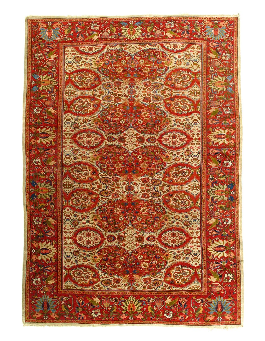 Fine Hand Knotted Persian Antique Farahan 7'8"x11': Fine Hand Knotted Persian Antique Farahan 7'8"x11' - circa 1880, Farahan, Hand-Knotted, Lamb's Wool, 300 -D14570- 862.This item is part of our fine auction collection which includes many fine home acc