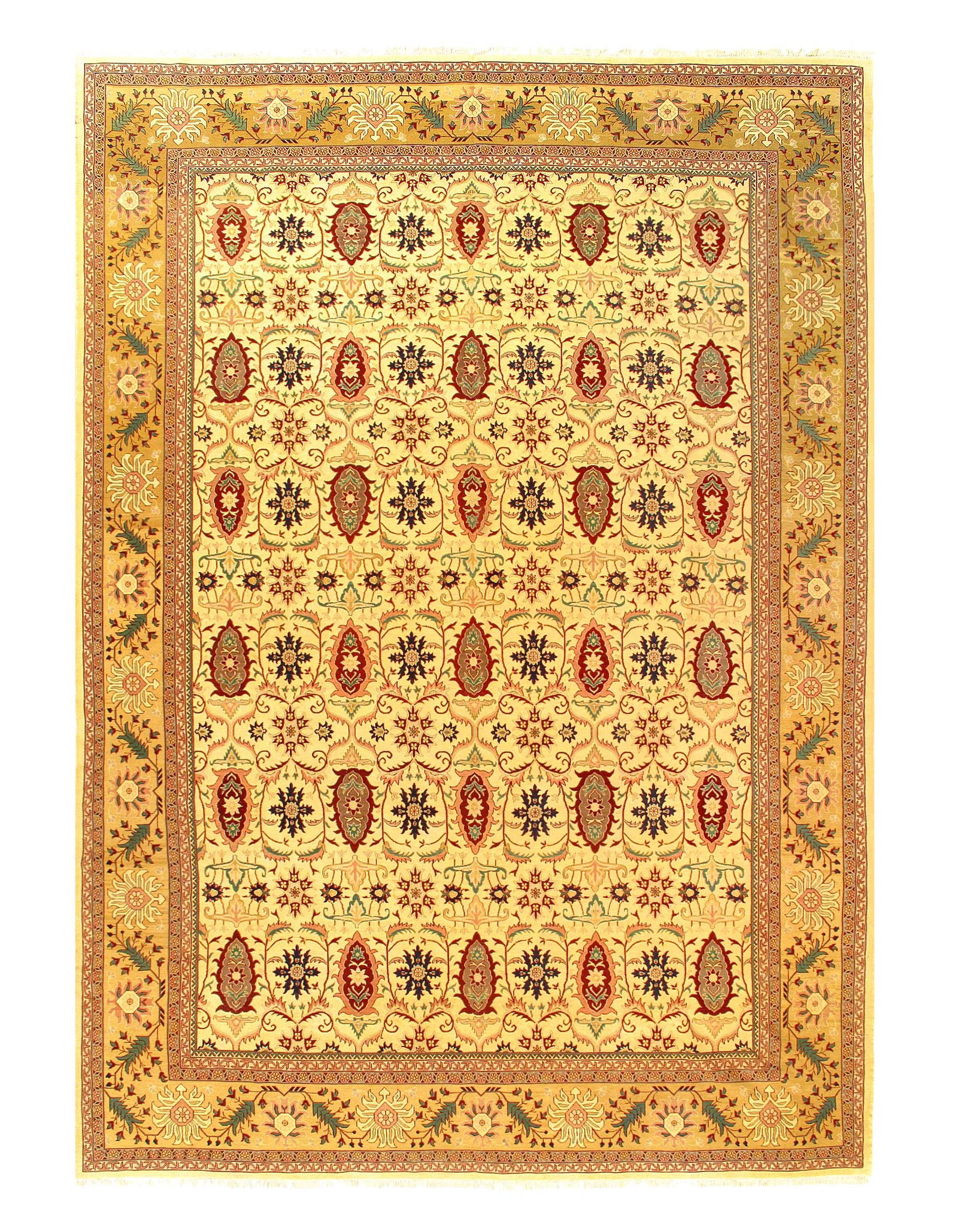 Gold Color Hand Knotted Bakhshayesh 10'2'' X 14'2'': Gold Color Hand Knotted Bakhshayesh 10'2'' X 14'2'' - New, Bakhshaish, Hand-Knotted, Flat Weave, 300 -24046- 862.This item is part of our fine auction collection which includes many fine home accessor