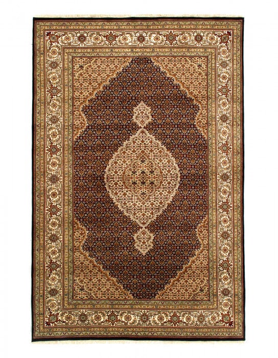 Genuine Tabriz Fish Design Silk & Wool Pile Rug 6' X 9'1": Genuine Tabriz Fish Design Silk & Wool Pile Rug 6' X 9'1" - NEW, Tabriz, Hand-Knotted, Wool & Silk, 300 -D14989- 862.This item is part of our fine auction collection which includes many fine home acce
