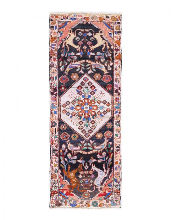 Fine Hand knotted Persian antique Hamadan runner 2'7'' X 7'5'': Fine Hand knotted Persian antique Hamadan runner 2'7'' X 7'5'' - New, Hamadan, Hand-Knotted, Lamb's Wool, 300 -D13354- 862.This item is part of our fine auction collection which includes many fine hom