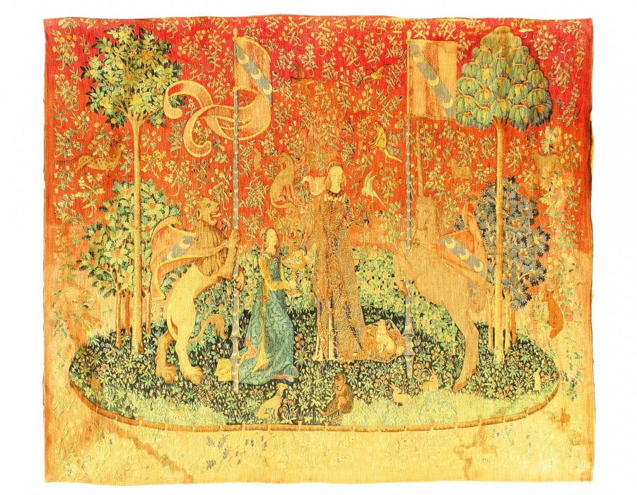 Fine Vintage Tapestery 4'6"X 5'4": Fine Vintage Tapestery 4'6"X 5'4" - CIRCA 1950, italian, Handmade, Lamb's Wool, 300 -D09704- 862.This item is part of our fine auction collection which includes many fine home accessories including an