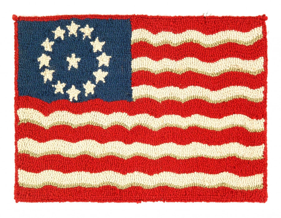 Antique American hooked rug 1'7"X 2'4": Antique American hooked rug 1'7"X 2'4" - circa 1940, Hooked Rug, Handmade, Lamb's Wool, 300 -D12271- 862.This item is part of our fine auction collection which includes many fine home accessories incl