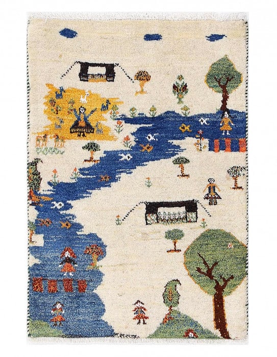 Fine Hand knotted Persian Gabbeh 2'X 3': Fine Hand knotted Persian Gabbeh 2'X 3' - NEW, Gabbeh, Hand-Knotted, Leather, 300 -D13553- 862.This item is part of our fine auction collection which includes many fine home accessories including anti