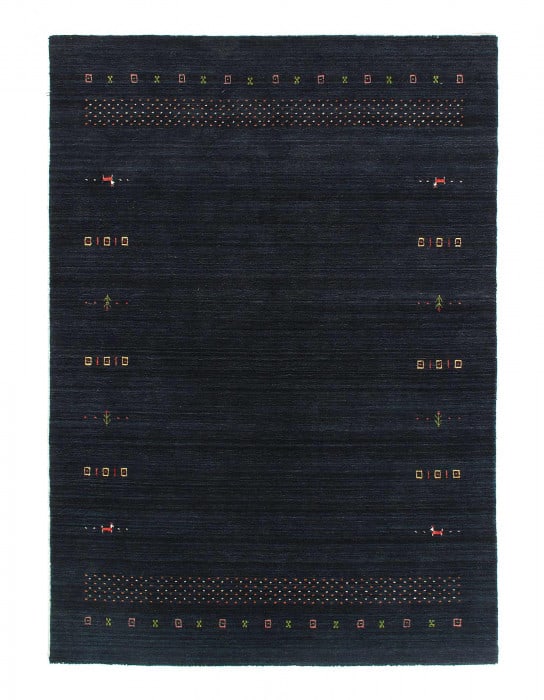 Navy blue Fine Hand Knotted Persian Gabbeh 6.X 9': Navy blue Fine Hand Knotted Persian Gabbeh 6.X 9' - NEW, Gabbeh, Hand-Knotted, Lamb's Wool, 300 -D14611- 862.This item is part of our fine auction collection which includes many fine home accessories