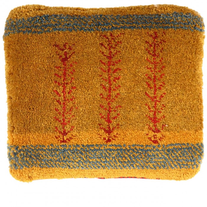 Fine Hand knotted persian Gabbeh pillow 15'' X 16'': Fine Hand knotted persian Gabbeh pillow 15'' X 16'' - New, Gabbeh, Handmade , Lamb's Wool, 300 -PG 123- 862.This item is part of our fine auction collection which includes many fine home accessories i