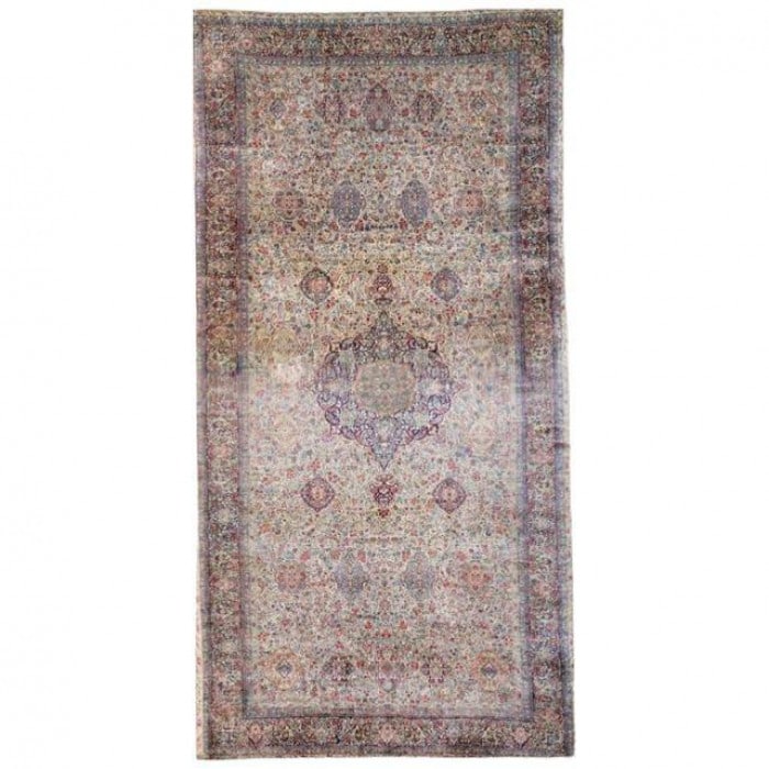 Persian Antique Palace size Lavar Kerman 17'5'' X 38'3'': Persian Antique Palace size Lavar Kerman 17'5'' X 38'3'' - circa 1890, kerman, Hand-Knotted, Lamb's Wool, 300 -D14345- 862.This item is part of our fine auction collection which includes many fine hom