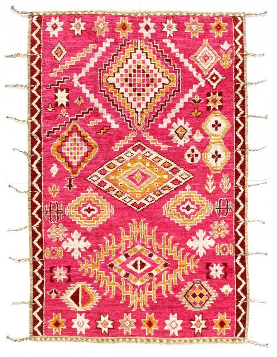 Fine Hand knotted Moroccan rug 5'9'' X 8'6'': Fine Hand knotted Moroccan rug 5'9'' X 8'6'' - New, Moroccan, Hand-Knotted, Lamb's Wool, 300 -D14427- 862.This item is part of our fine auction collection which includes many fine home accessories inc