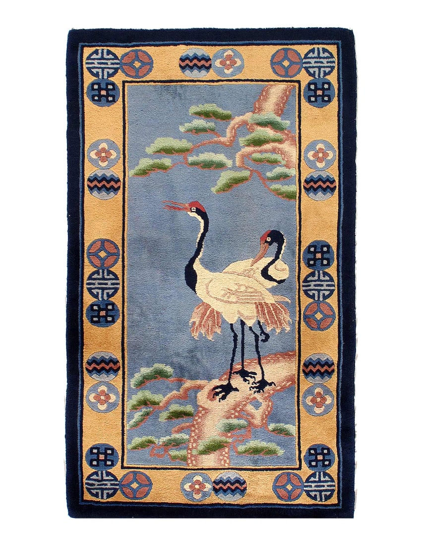 Antique Chinese Art Deco 3'X 5'4" (1 of 3)