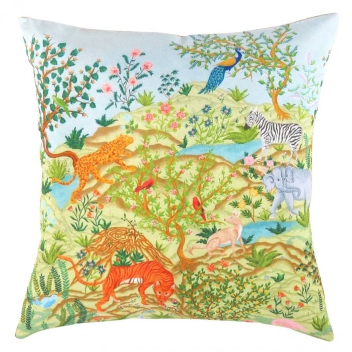 Pasargad Turkish Fine Silk Style Pillow - 16'' X 16''X 4'': Pasargad Turkish Fine Silk Style Pillow - New, Ikat, Hand-Woven, Pure Silk, 300 -PPS11- 862.This item is part of our fine auction collection which includes many fine home accessories including antique