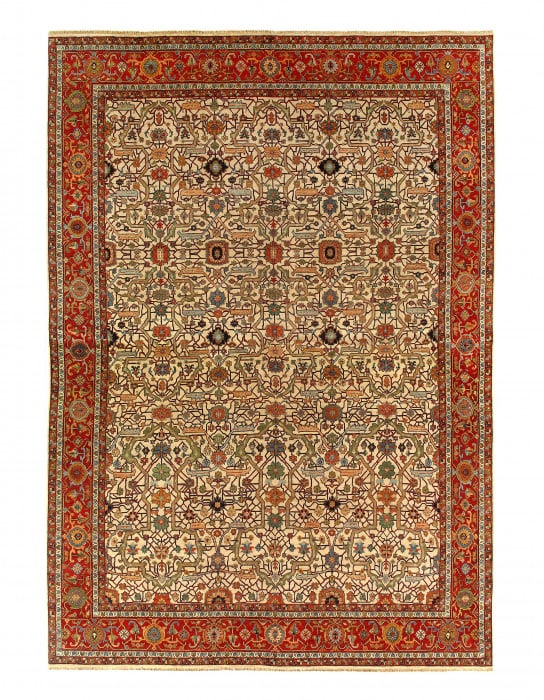 Ivory Fine Hand Knotted Persian serapi Design Rug 11'8"x 16' (1 of 4)
