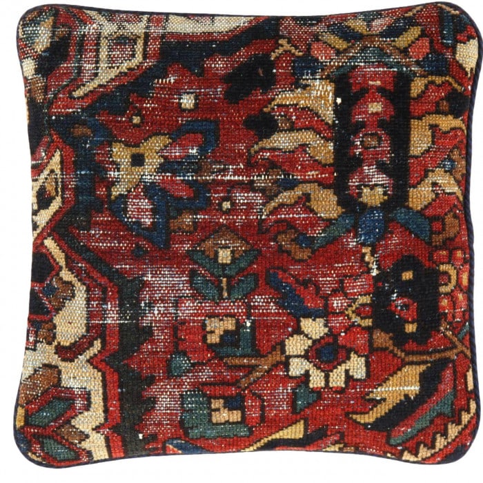Pasargad Vintage Hand Knotted Farahan Rug Pillow 20'' X 20''X 5'': Pasargad Vintage Hand Knotted Farahan Rug Pillow - N/A, Farahan, Hand-Knotted, Lamb's Wool, 300 -K 180 A- 862.This item is part of our fine auction collection which includes many fine home accessories