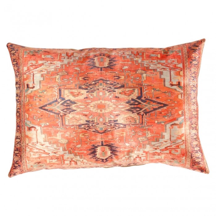Persian Heriz Design Pillow 16'' X 24'': Persian Heriz Design Pillow 16'' X 24'' - New, Heriz, N/A, Velvet Silk, 300 -TIR 182- 862.This item is part of our fine auction collection which includes many fine home accessories including antique r