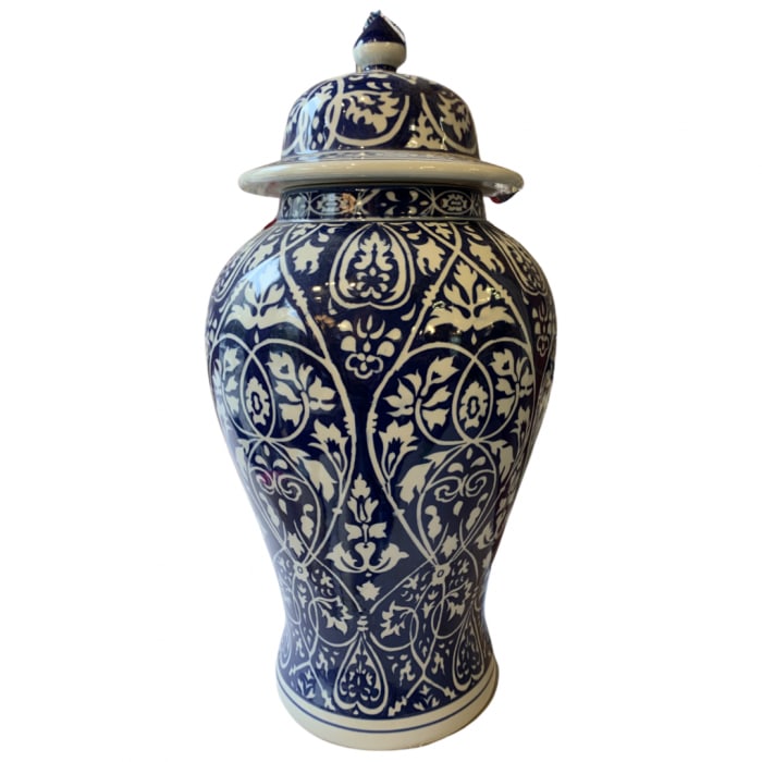 Landscape Porcelain Temple Jar 10.6" W X 10.6" D X 18.9" H (1 of 5)