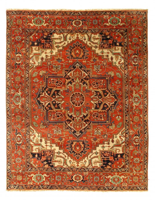 Rust Fine Hand Knotted Persian serapi Design Rug 8'x 10': Rust Fine Hand Knotted Persian serapi Design Rug 8'x 10' - NEW, Serapi, Hand-Knotted, Lamb's Wool, 300 -d15174- 862.This item is part of our fine auction collection which includes many fine home acces