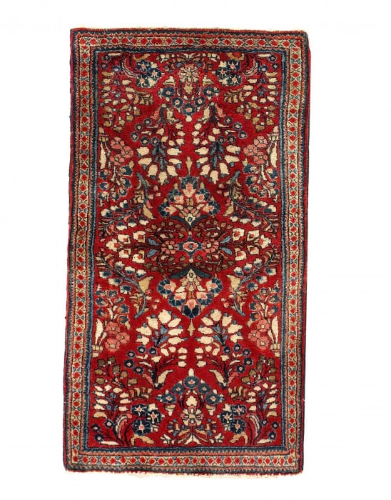 Persian Hand Knotted Antique sarouk 2' X 3'11'': Persian Hand Knotted Antique sarouk 2' X 3'11'' - Circa 1920, Sarouk, Hand-Knotted, Lamb's Wool, 300 -D12241- 862.This item is part of our fine auction collection which includes many fine home accesso