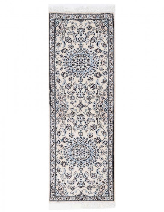 Fine Hand knotted Silk & wool nain Runner 2'X 6'5': Fine Hand knotted Silk & wool nain Runner 2'X 6'5' - NEW, Nain, Hand-Knotted, Wool & Silk, 300 -D13591- 862.This item is part of our fine auction collection which includes many fine home accessories i