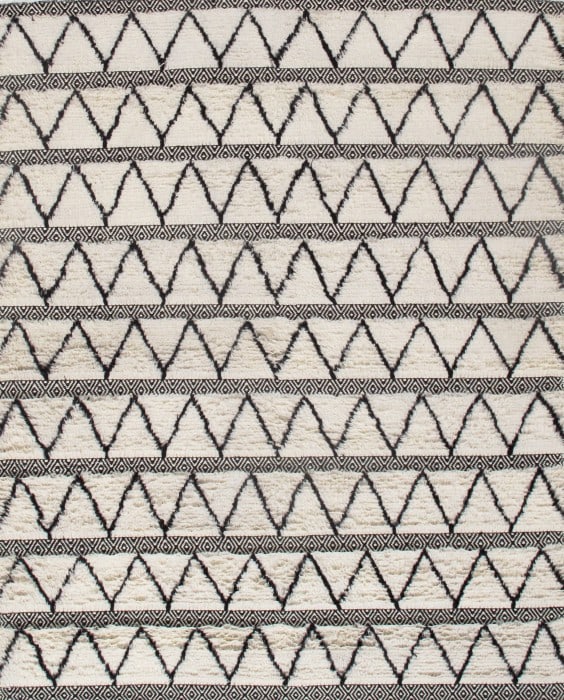 Ivory Moroccon 8' X 10': Ivory Moroccon 8' X 10' - New, Moroccan, Hand-Knotted, Lamb's Wool, 300 -D09327- 862.This item is part of our fine auction collection which includes many fine home accessories including antique rugs,