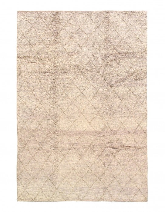Ivory Moroccon 6' X 9': Ivory Moroccon 6' X 9' - New, Moroccan, Hand-Knotted, Lamb's Wool, 300 -D06675- 862.This item is part of our fine auction collection which includes many fine home accessories including antique rugs, v