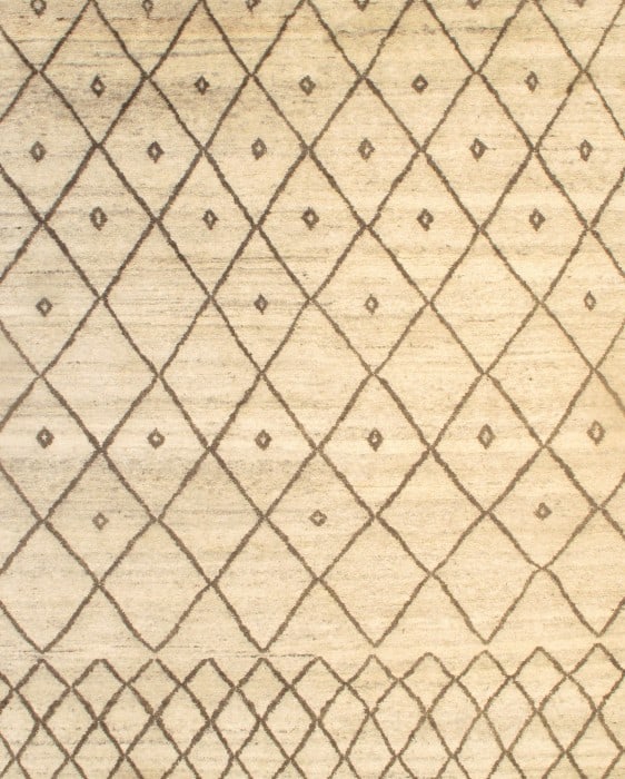Beige Moroccon 8' X 10': Beige Moroccon 8' X 10' - New, Moroccan, Hand-Knotted, Lamb's Wool, 300 -D06660- 862.This item is part of our fine auction collection which includes many fine home accessories including antique rugs,