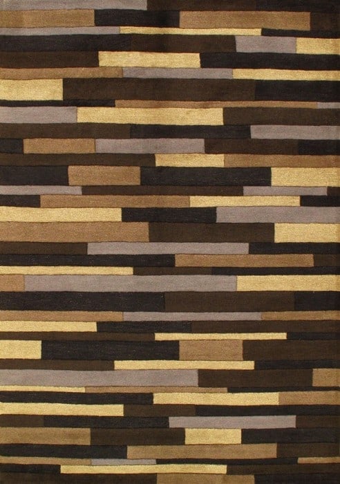 Hand-Tufted Modern Brown Rug - 5' x 8': Hand-Tufted Modern Brown Rug - Modern & Contemporary, Hand-Tufted, Wool, 300 -D03985- 862.This item is part of our fine auction collection which includes many fine home accessories including antique r