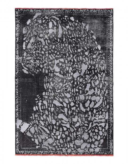 Gray color Overdye Modern Cheetah design rug 5'6'' X 8'5'': Gray color Overdye Modern Cheetah design rug 5'6'' X 8'5'' - 1980, Modern, Hand-Knotted, Lamb's Wool, 300 -D13420- 862.This item is part of our fine auction collection which includes many fine home ac