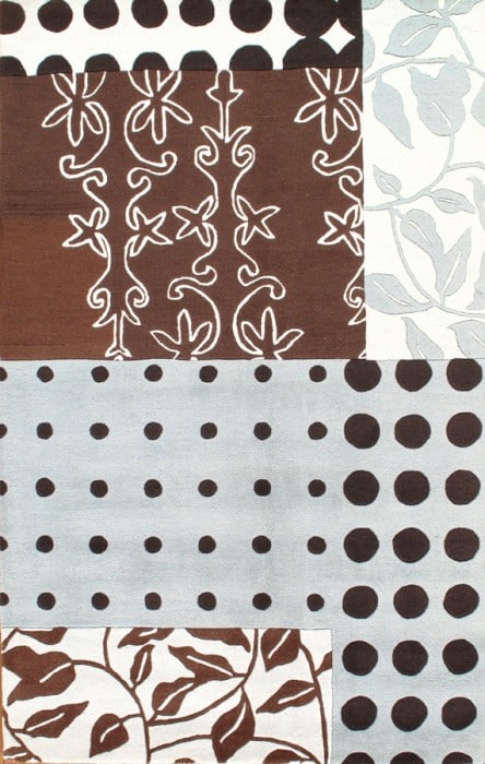 Multi color hand Tufted Rug 5' X 8': Multi color hand Tufted Rug 5' X 8' - New, Modern, Hand-Knotted, Lamb's Wool, 300 -D03971- 862.This item is part of our fine auction collection which includes many fine home accessories including anti