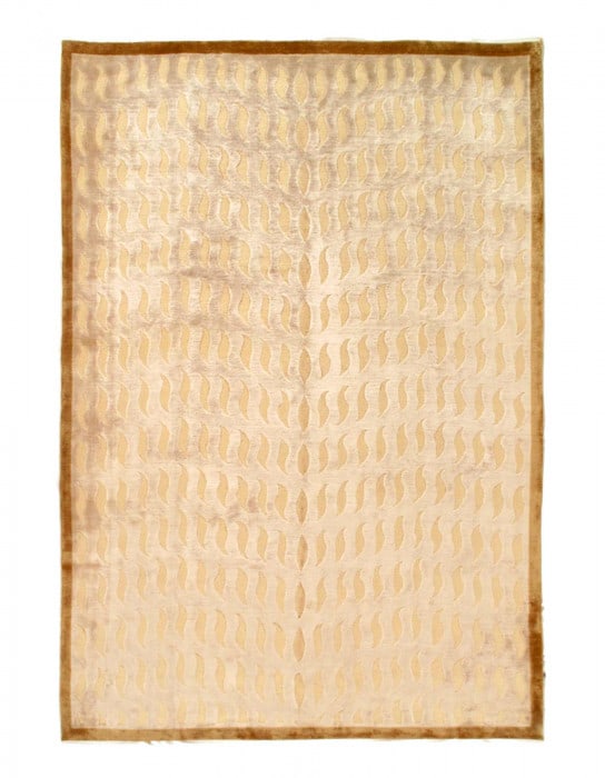 Fine Hand Knotted Pure silk Modern rug 5'5"X 8': Fine Hand Knotted Pure silk Modern rug 5'5"X 8' - NEW, Modern, Hand-Knotted, Pure Silk, 300 -37182- 862.This item is part of our fine auction collection which includes many fine home accessories inclu