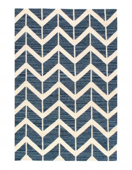 Blue Modern Hand Knotted Rug 4' X 6': Blue Modern Hand Knotted Rug 4' X 6' - New, Modern, Flatweave, Lamb's Wool, 300 -D11015- 862.This item is part of our fine auction collection which includes many fine home accessories including antiqu