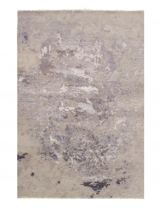 Gray Color Fine Hand Knotted Modern rug 5'5''X 8': Gray Color Fine Hand Knotted Modern rug 5'5''X 8' - New, Modern, Hand-Knotted, Wool & Silk, 300 -D11030- 862.This item is part of our fine auction collection which includes many fine home accessories