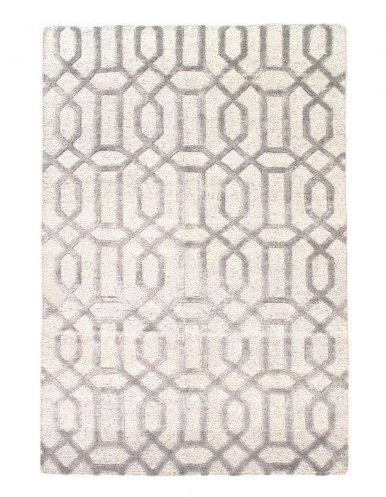 Gray Color Hand Knotted Modern rug 6' X 9': Gray Color Hand Knotted Modern rug 6' X 9' - New, Modern, Hand-Knotted, Wool & Silk, 300 -D08281- 862.This item is part of our fine auction collection which includes many fine home accessories includi