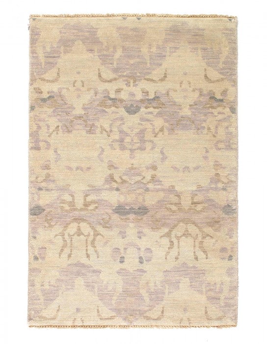 Fine Hand Knotted Modern Rug 4' X 6': Fine Hand Knotted Modern Rug 4' X 6' - New, Modern, Hand-Knotted, Lamb's Wool, 300 -D12437- 862.This item is part of our fine auction collection which includes many fine home accessories including ant