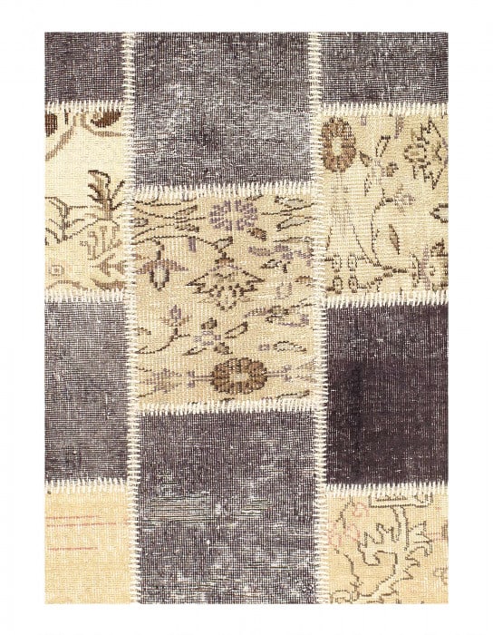 Gray Turkish Patchwork 6' X 8' - 2