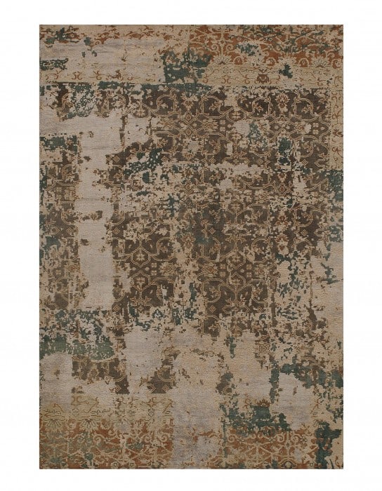 Beige Modern Rug 5'1" x 7'5": Beige Modern Rug 5'1" x 7'5" - New, Modern, Hand-Knotted, Lamb's Wool, 300 -D09027- 862.This item is part of our fine auction collection which includes many fine home accessories including antique rug