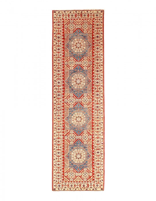 Fine Hand Knotted Mamluk Runner 2'7'' X 9'8'': Fine Hand Knotted Mamluk Runner 2'7'' X 9'8'' - New, Mamluk, Hand-Knotted, Lamb's Wool, 300 -D14328- 862.This item is part of our fine auction collection which includes many fine home accessories incl